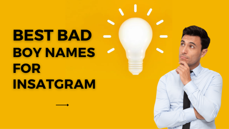 Bad boy names for instagram